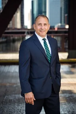 Environmental portrait with Chicago architecture