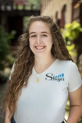 Teen headshot outdoors in urban setting
