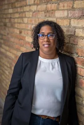 Candid on-location headshot indoors